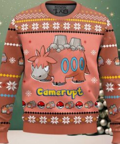 Hooktab Pokemon Gen 3 Camerupt Ugly Christmas Sweater