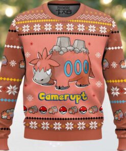 Hooktab Pokemon Gen 3 Camerupt Ugly Christmas Sweater
