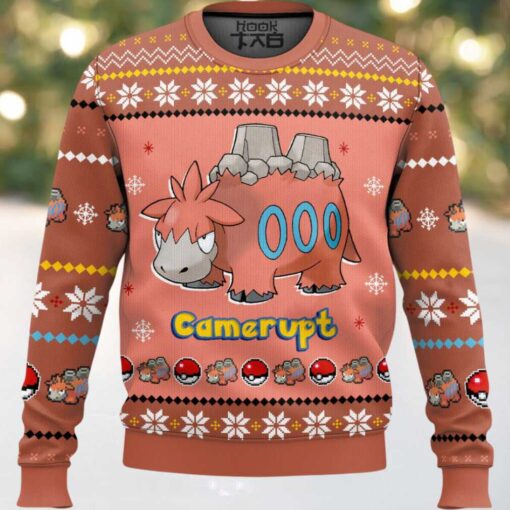 Hooktab Pokemon Gen 3 Camerupt Ugly Christmas Sweater