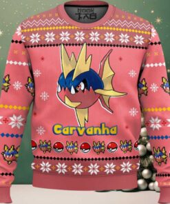 Hooktab Pokemon Gen 3 Carvanha Ugly Christmas Sweater