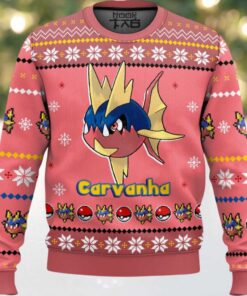 Hooktab Pokemon Gen 3 Carvanha Ugly Christmas Sweater