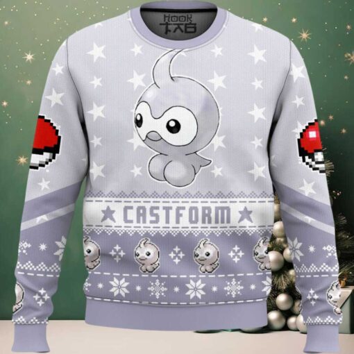 Hooktab Pokemon Gen 3 Castform Ugly Christmas Sweater