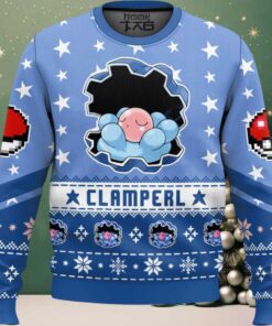 Hooktab Pokemon Gen 3 Clamperl Ugly Christmas Sweater