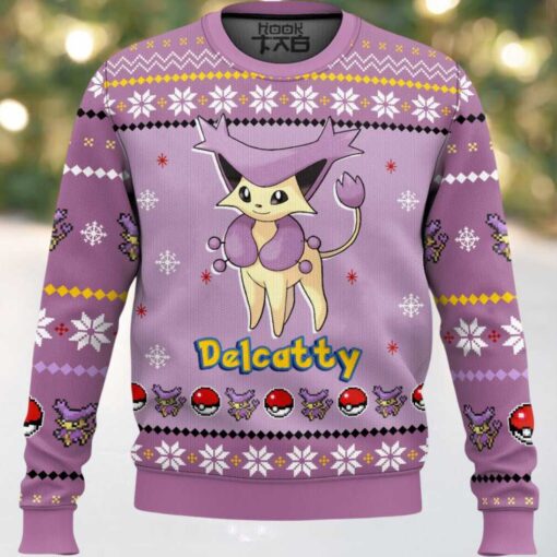 Hooktab Pokemon Gen 3 Delcatty Ugly Christmas Sweater