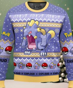Hooktab Pokemon Gen 3 Exploud Ugly Christmas Sweater