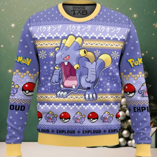 Hooktab Pokemon Gen 3 Exploud Ugly Christmas Sweater