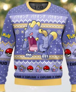 Hooktab Pokemon Gen 3 Exploud Ugly Christmas Sweater