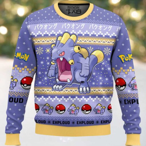 Hooktab Pokemon Gen 3 Exploud Ugly Christmas Sweater