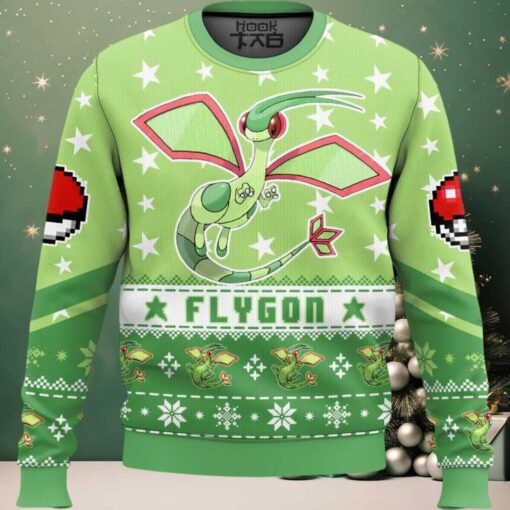 Hooktab Pokemon Gen 3 Flygon Ugly Christmas Sweater