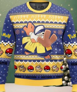 Hooktab Pokemon Gen 3 Hariyama Ugly Christmas Sweater