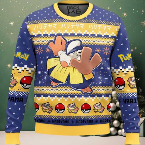 Hooktab Pokemon Gen 3 Hariyama Ugly Christmas Sweater