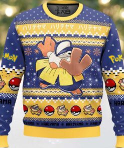 Hooktab Pokemon Gen 3 Hariyama Ugly Christmas Sweater