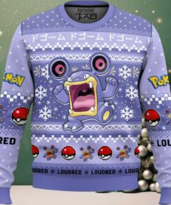 Hooktab Pokemon Gen 3 Loudred Ugly Christmas Sweater