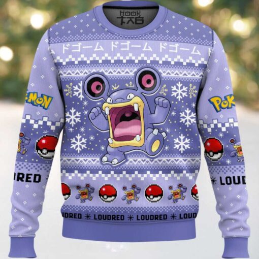 Hooktab Pokemon Gen 3 Loudred Ugly Christmas Sweater
