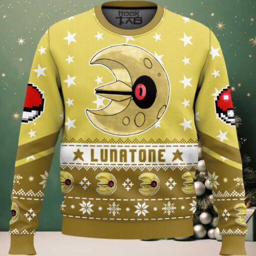 Hooktab Pokemon Gen 3 Lunatone Ugly Christmas Sweater