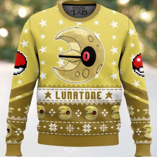 Hooktab Pokemon Gen 3 Lunatone Ugly Christmas Sweater