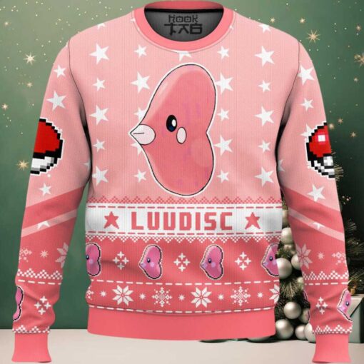 Hooktab Pokemon Gen 3 Luvdisc Ugly Christmas Sweater