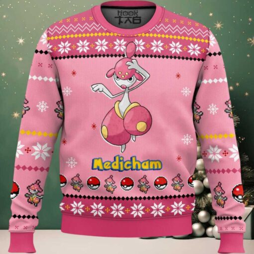 Hooktab Pokemon Gen 3 Medicham Ugly Christmas Sweater