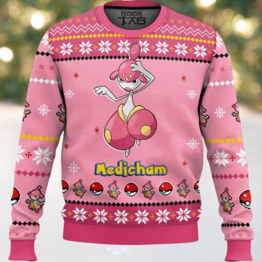 Hooktab Pokemon Gen 3 Medicham Ugly Christmas Sweater