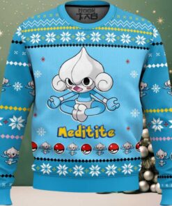 Hooktab Pokemon Gen 3 Meditite Ugly Christmas Sweater