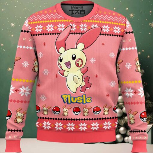 Hooktab Pokemon Gen 3 Plusle Ugly Christmas Sweater