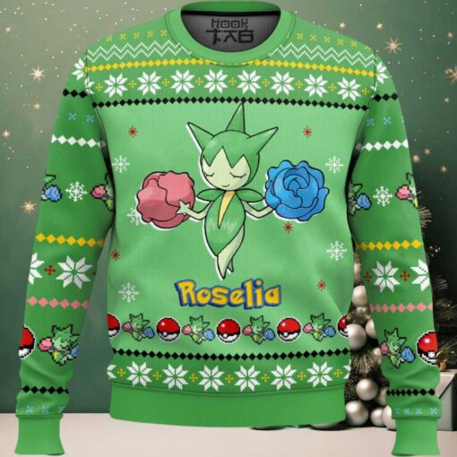 Hooktab Pokemon Gen 3 Roselia Ugly Christmas Sweater