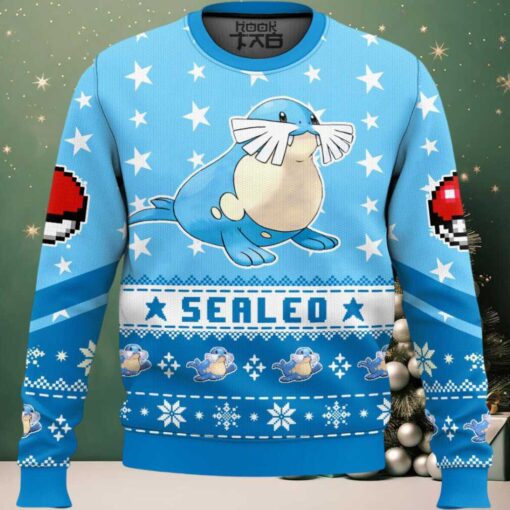 Hooktab Pokemon Gen 3 Sealeo Ugly Christmas Sweater