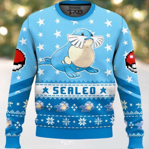 Hooktab Pokemon Gen 3 Sealeo Ugly Christmas Sweater