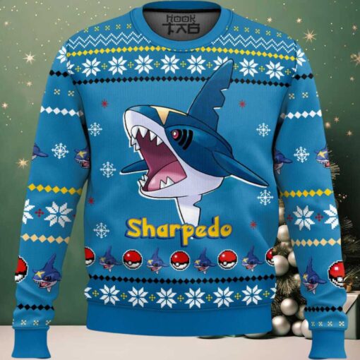 Hooktab Pokemon Gen 3 Sharpedo Ugly Christmas Sweater