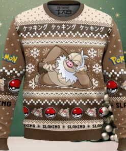 Hooktab Pokemon Gen 3 Slaking Ugly Christmas Sweater