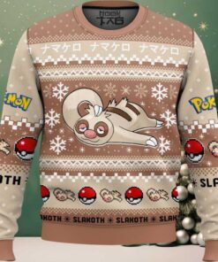 Hooktab Pokemon Gen 3 Slakoth Ugly Christmas Sweater