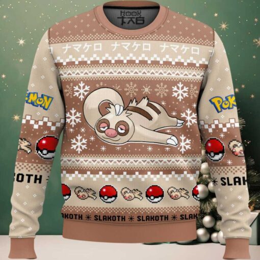 Hooktab Pokemon Gen 3 Slakoth Ugly Christmas Sweater
