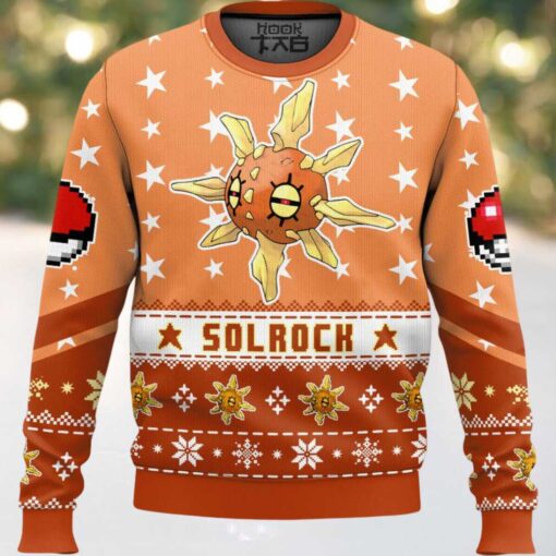 Hooktab Pokemon Gen 3 Solrock Ugly Christmas Sweater