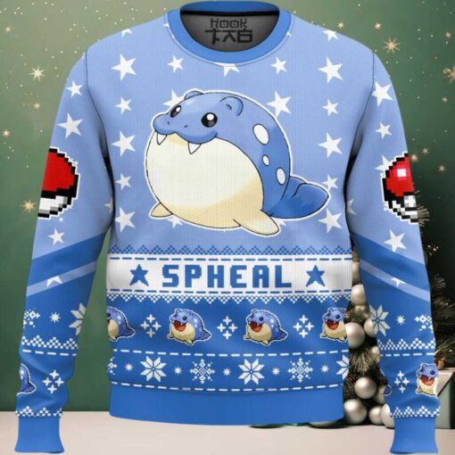 Hooktab Pokemon Gen 3 Spheal Ugly Christmas Sweater