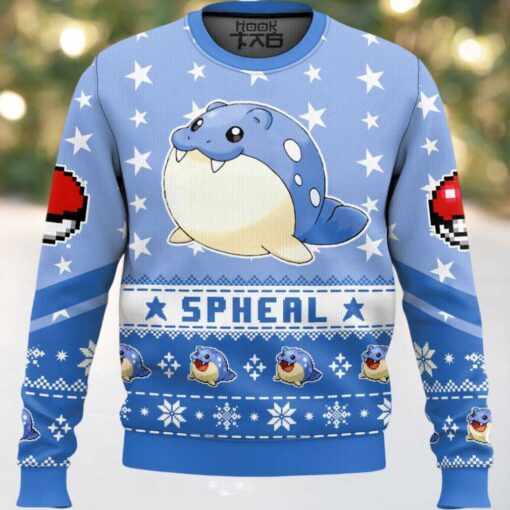 Hooktab Pokemon Gen 3 Spheal Ugly Christmas Sweater