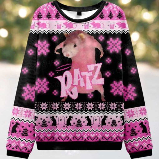 Hot Pink Ratz Ugly Christmas Sweater