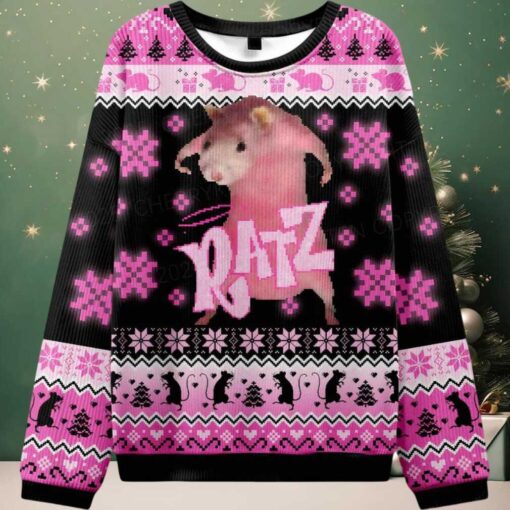 Hot Pink Ratz Ugly Christmas Sweater