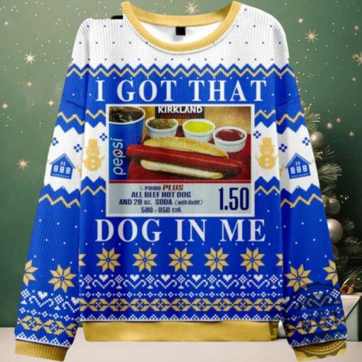 I Got That Hot Dog In Me Ugly Christmas Sweater