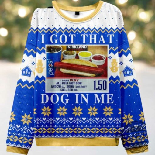 I Got That Hot Dog In Me Ugly Christmas Sweater