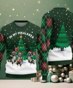 In My Feral Area Raccoon Ugly Sweater