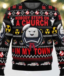 In My Town Ghost Busters Ugly Christmas Sweater