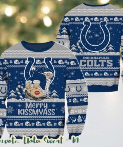 Indianapolis Colts NFL Merrykissmyass Funny Santa Claus Ugly Christmas Sweater Gift For Holiday 2025