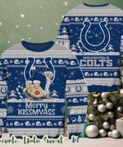Indianapolis Colts NFL Merrykissmyass Funny Santa Claus Ugly Christmas Sweater Gift For Holiday 2025