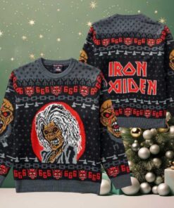 Iron Maiden Eddie The Head 666 Ugly Christmas Sweater