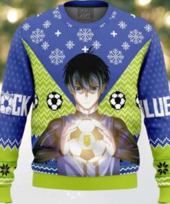 Isagi Yochi Blue Lock Ugly Christmas Sweater