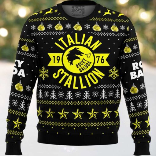 Italian Stallion Balboa Rocky Ugly Christmas Sweater