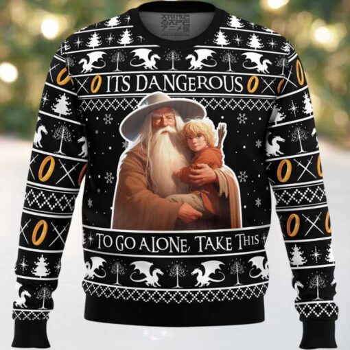 It’s Dangerous to go Alone Lord of the Rings Ugly Christmas Sweater