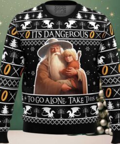 It’s Dangerous to go Alone Lord of the Rings Ugly Christmas Sweater