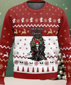 Jack Skellington Christmas Is Coming Ugly Sweater Jack Skellington Christmas Is Coming Ugly Sweater