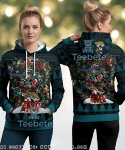 Jacksonville Jaguars Christmas Tree Ugly Christmas 3D Hoodie